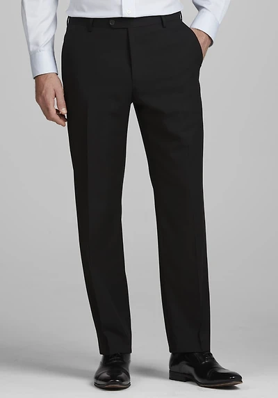 Men's 1905 Navy Tailored Fit Solid Suit Pants at Jos. A. Bank, Black