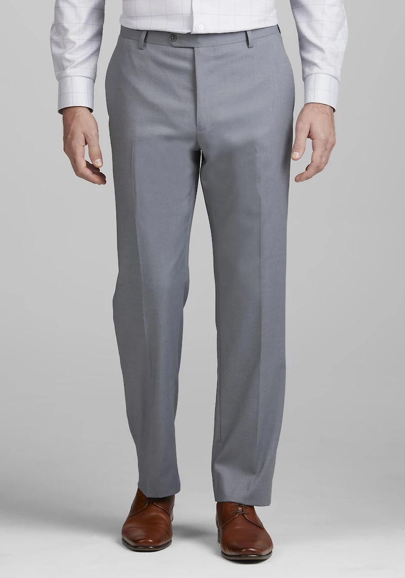 Men's 1905 Navy Tailored Fit Solid Suit Pants at Jos. A. Bank, Mid Grey