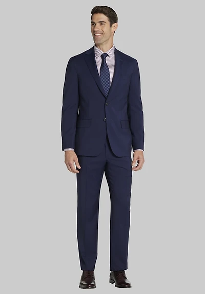 Men's Traveler Tailored Fit 100% Italian Wool Suit Separate Jacket at Jos. A. Bank, Blue/Navy