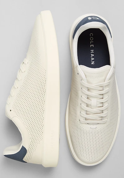 Cole Haan Men's Grand Crosscourt Daily Laser Sneakers at Jos. A. Bank, Cream/Ivory/White