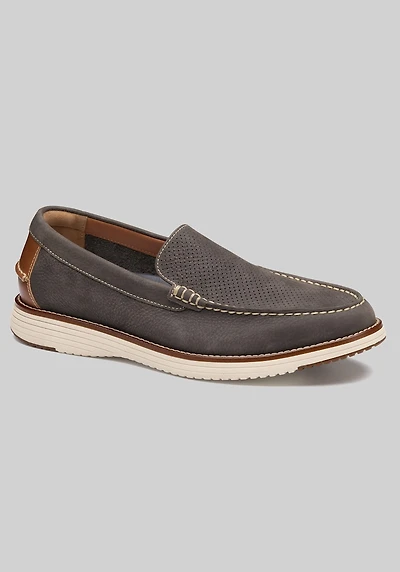 Johnston & Murphy Men's Upton Perfed Venetian Loafers at Jos. A. Bank, Charcoal/Grey