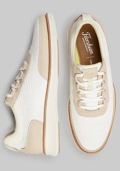 Florsheim Men's Lance Mesh Slip-On Sneakers at Jos. A. Bank, Cream/Ivory/White
