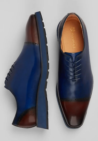 Carrucci Men's Hybrid Lace‑Up Cap Toe Oxfords at Jos. A. Bank, Blue/Navy