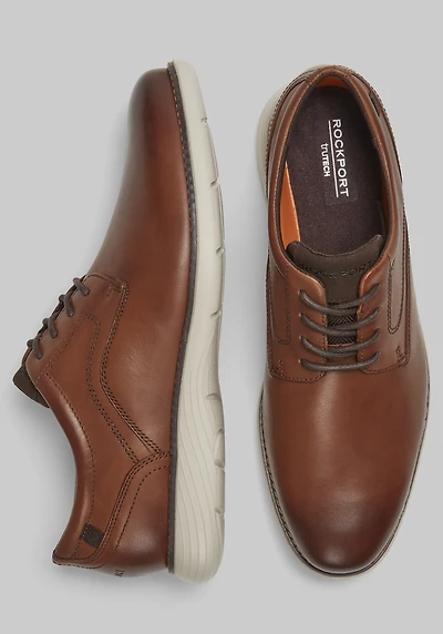 Rockport Men's Garrett Plain Toe Oxfords at Jos. A. Bank, Cognac/Tan