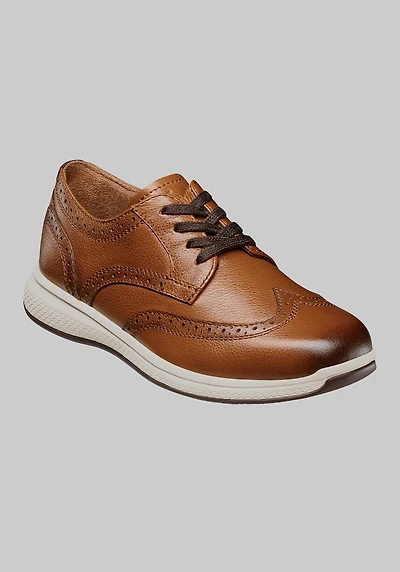 Florsheim Men's Great Lakes Jr. Boys Wingtip Oxfords at Jos. A. Bank, Cognac/Tan