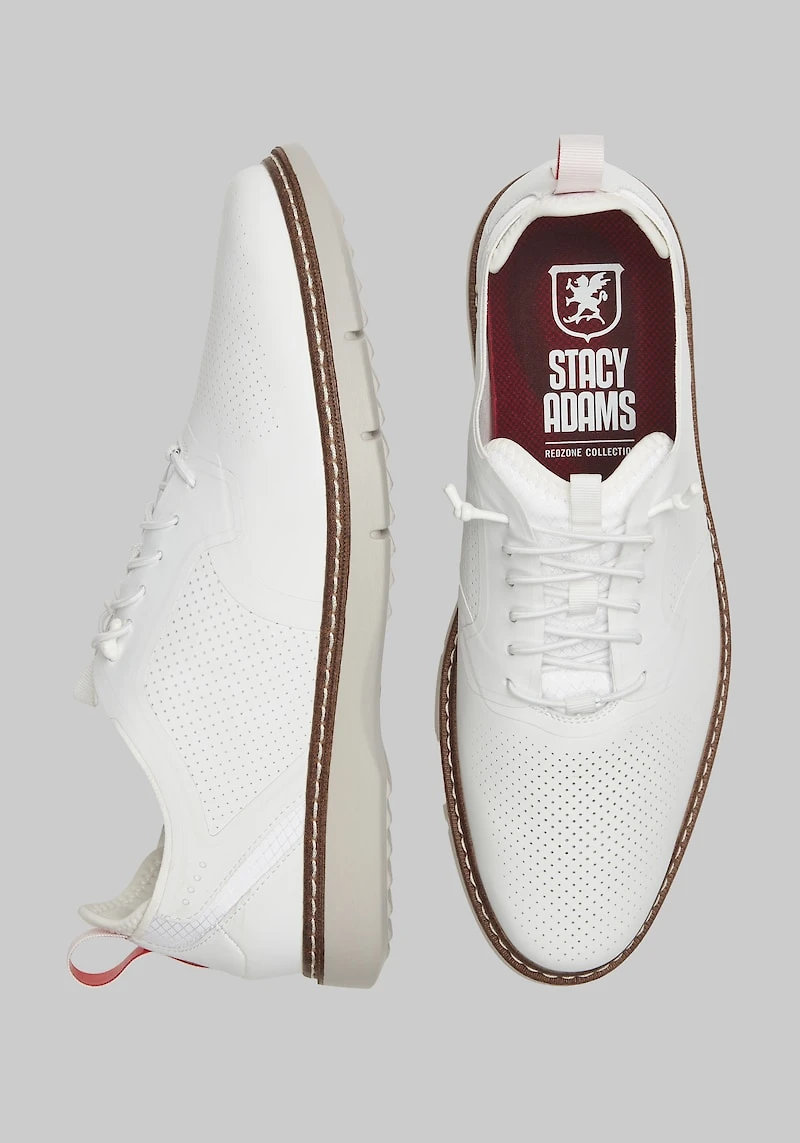 Stacy Adams Men's Synchro Plain Toe Shoes at Jos. A. Bank, Cream/White