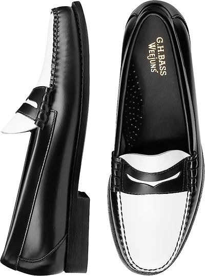 Men's G.H. Bass Larson Weejun Loafers at Jos. A. Bank, Black/White