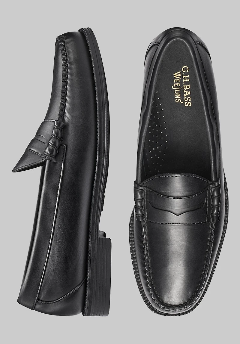 Men's G.H. Bass Larson Easy Weejuns Moc Toe Loafers at Jos. A. Bank, Black