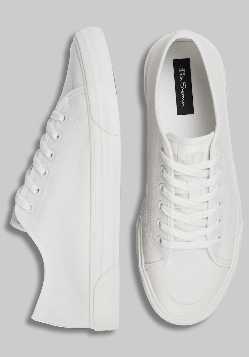 Men's Ben Sherman Belfast Canvas Sneakers at Jos. A. Bank, Cream/White