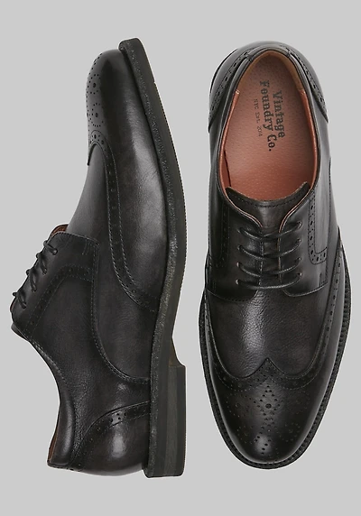 Vintage Foundry Men's Irwin Wingtip Oxfords at Jos. A. Bank, Dark Grey