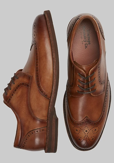 Vintage Foundry Men's Irwin Wingtip Oxfords at Jos. A. Bank, Brown, 
