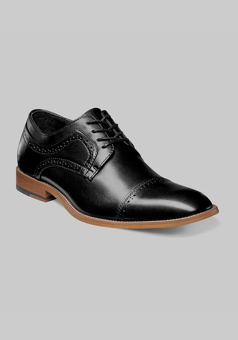 Stacy Adams Men's Dickinson Leather Cap Toe Oxfords at Jos. A. Bank, Black