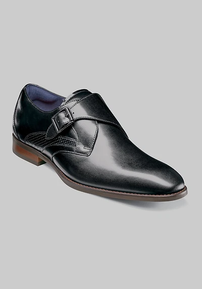 Stacy Adams Men's Karcher Plain Toe Monk Strap Slip-On Dress Shoes at Jos. A. Bank, Black,