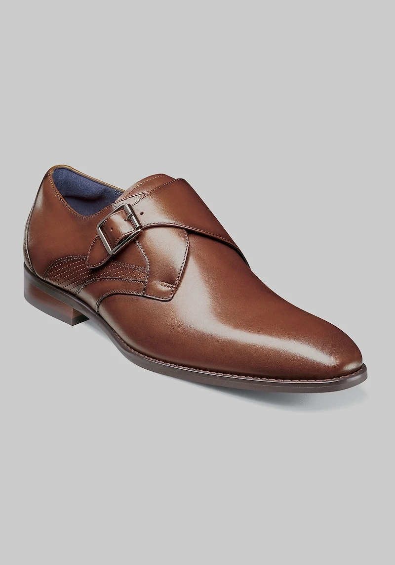 Stacy Adams Men's Karcher Plain Toe Monk Strap Slip-On Dress Shoes at Jos. A. Bank, Tan