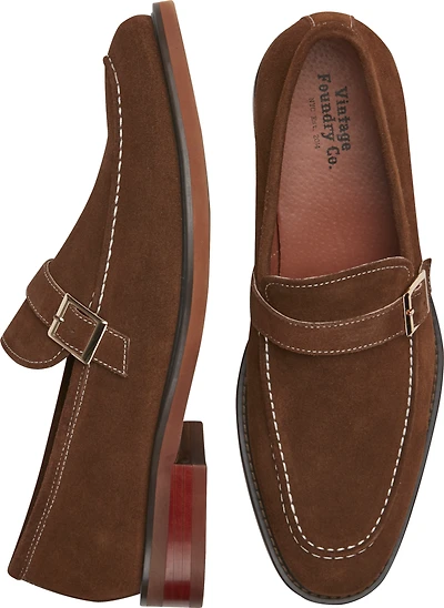 Vintage Foundry Men's Acton Moc Toe Buckle Loafers at Jos. A. Bank, Brown,