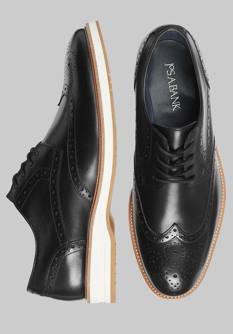 Men's Jos. A. Bank Hybrid Wingtip Shoes at Jos. A. Bank, Black