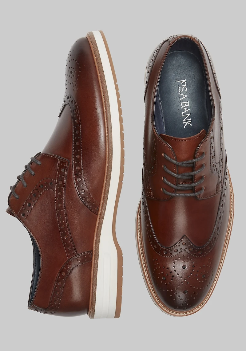 Men's Jos. A. Bank Hybrid Wingtip Shoes at Jos. A. Bank, Brown