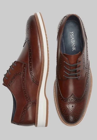 Men's Jos. A. Bank Hybrid Wingtip Shoes at Jos. A. Bank, Brown