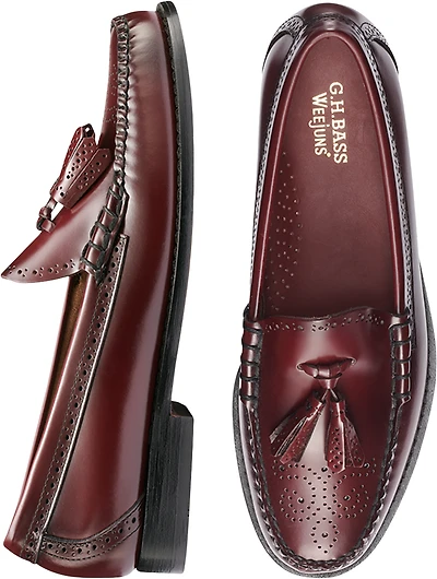 Men's G.H. Bass Larkin Tassel Brogue Weejun Loafers at Jos. A. Bank, Burgundy/Wine