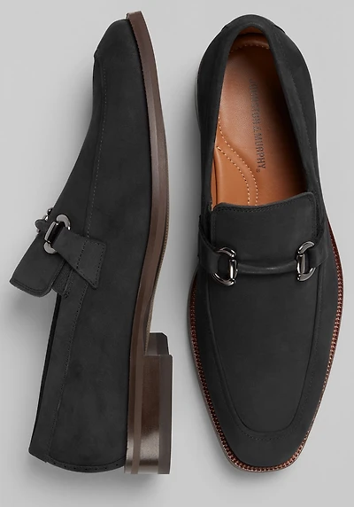 Johnston & Murphy Men's Everett Suede Bit Loafers at Jos. A. Bank, Black
