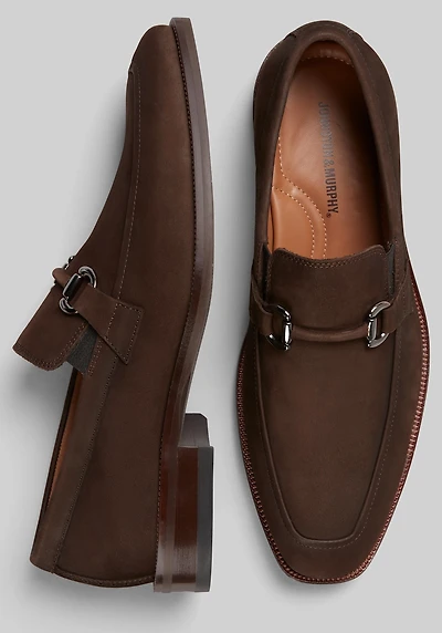 Johnston & Murphy Men's Everett Suede Bit Loafers at Jos. A. Bank, Brown