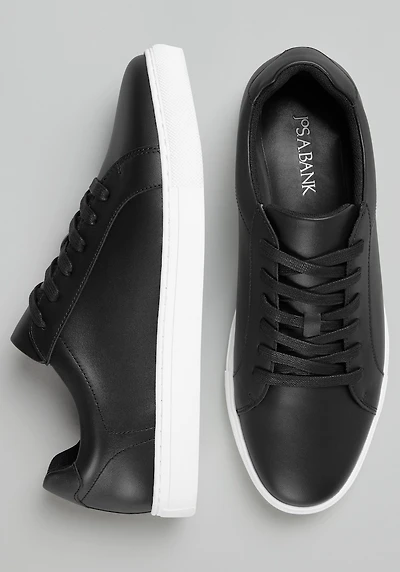 Men's Jos. A. Bank Classic Leather Sneakers at Jos. A. Bank, Black