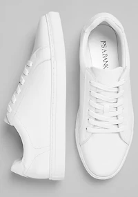 Men's Jos. A. Bank Classic Leather Sneakers at Jos. A. Bank, Cream/White