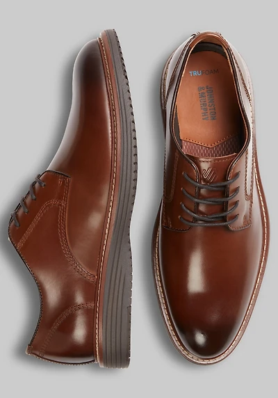 Johnston & Murphy Men's Upton Plain Toe Oxfords at Jos. A. Bank, Dark Tan
