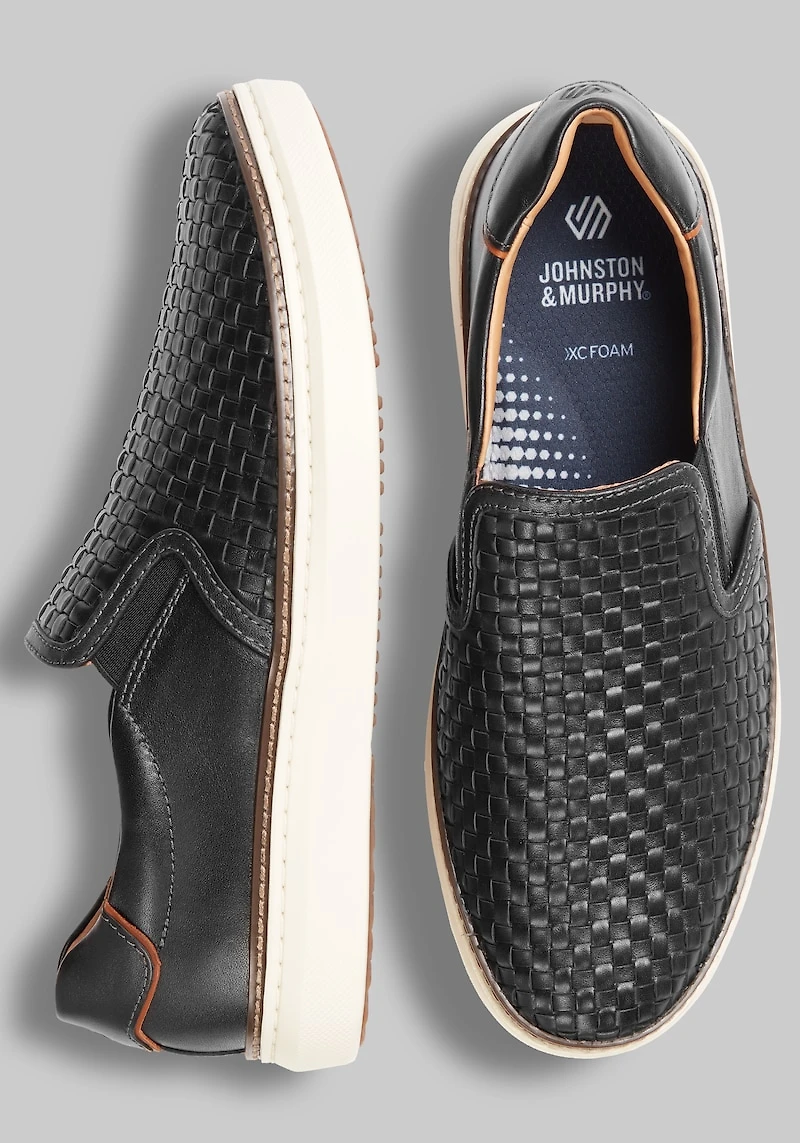 Johnston & Murphy Men's McGuffey 2 Woven Slip-On Shoes at Jos. A. Bank, Black