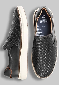 Johnston & Murphy Men's McGuffey 2 Woven Slip-On Shoes at Jos. A. Bank, Black