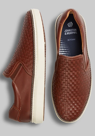 Johnston & Murphy Men's McGuffey 2 Woven Slip-On Shoes at Jos. A. Bank, Dark Tan