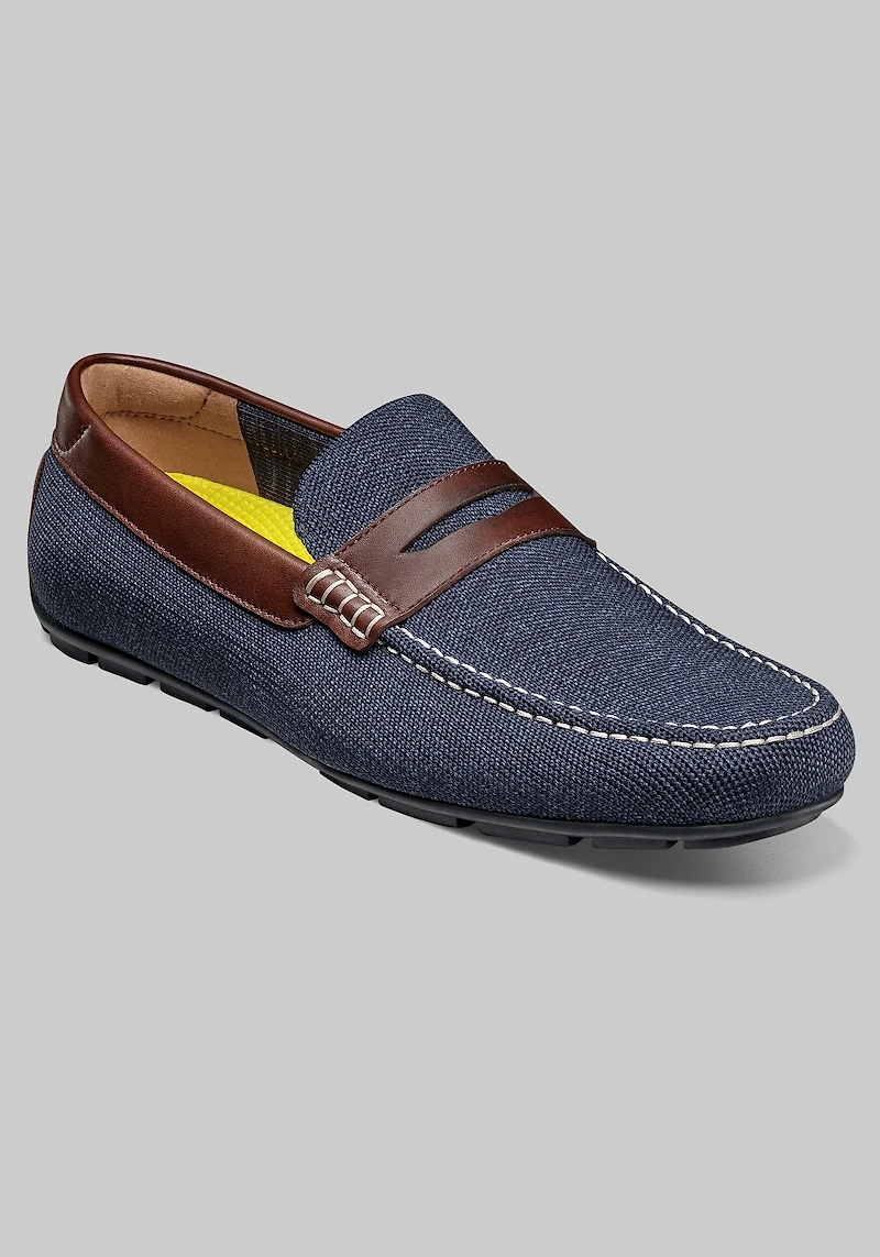 Florsheim Men's Motor Knit Moc Toe Penny Loafers at Jos. A. Bank, Blue/Navy