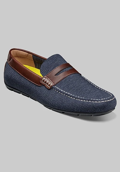 Florsheim Men's Motor Knit Moc Toe Penny Loafers at Jos. A. Bank, Blue/Navy