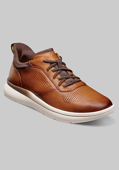 Florsheim Men's Fleet Perforated Toe Elastic Lace Sneakers at Jos. A. Bank, Brown/Cognac