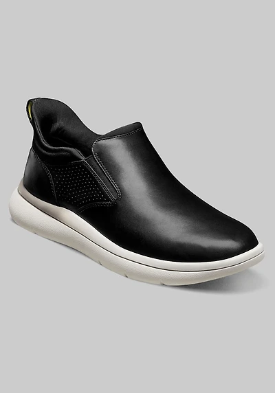 Florsheim Men's Fleet Plain Toe Slip-On Shoes at Jos. A. Bank, Black/White