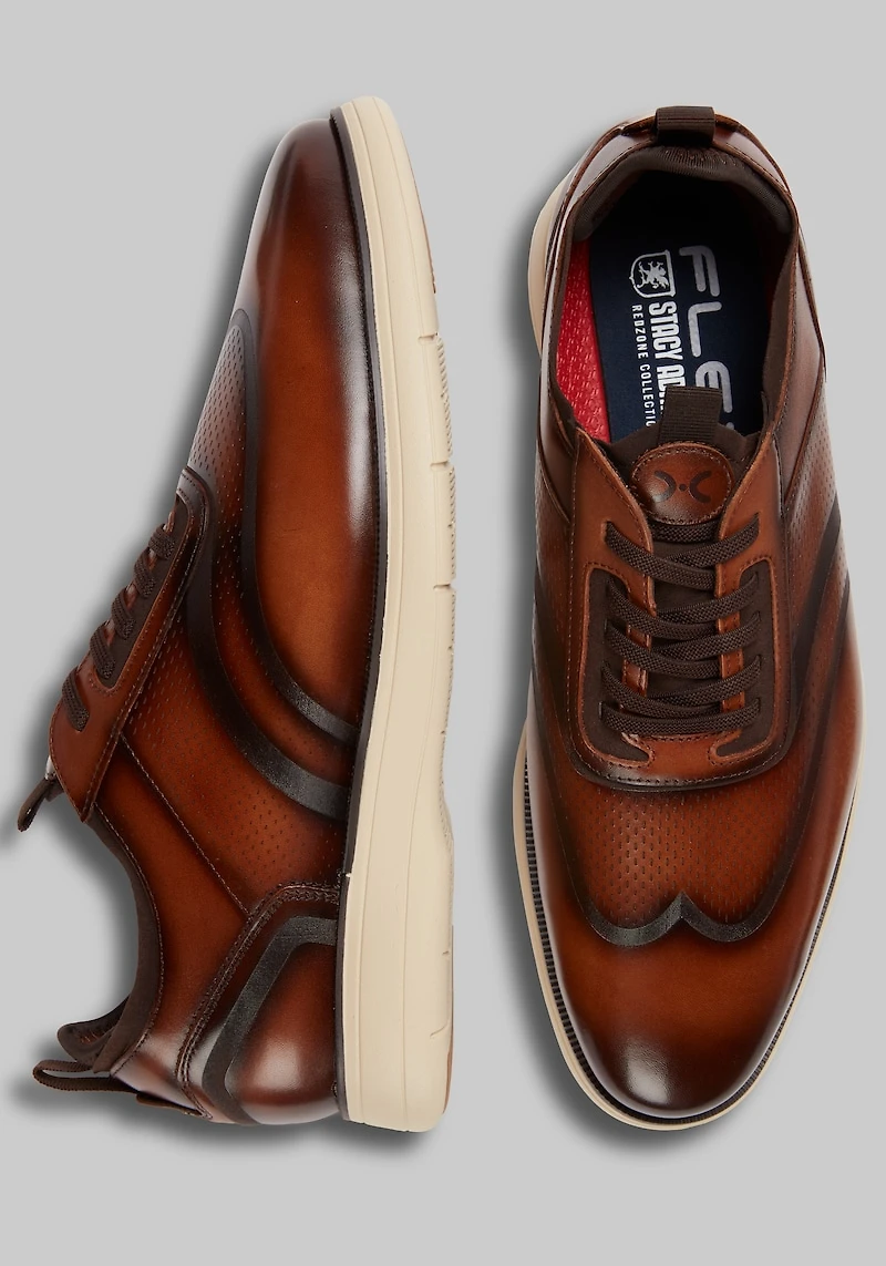 Stacy Adams Men's Edgewood Elastic Lace Wingtips at Jos. A. Bank, Brown/Cognac