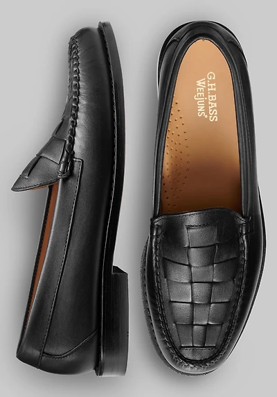 Men's G.H. Bass Larson Venetian Weave Weejun Loafers at Jos. A. Bank, Black