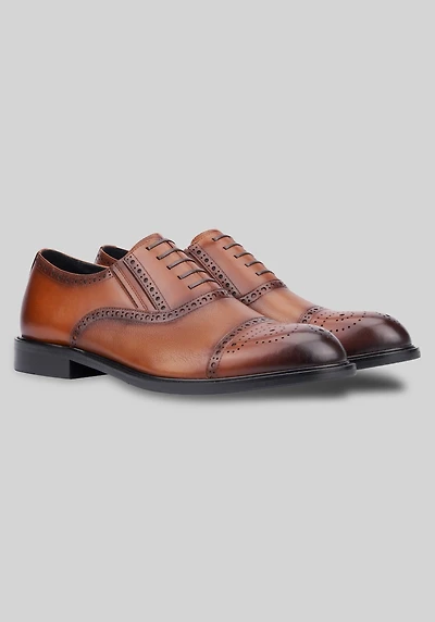 Vintage Foundry Men's Cosmio Oxfords at Jos. A. Bank, Brown/Cognac