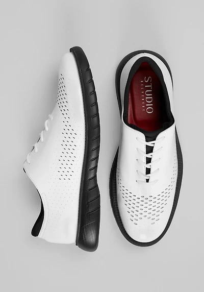 Belvedere Men's Maxim Polished Formal Sneakers at Jos. A. Bank, Cream/White