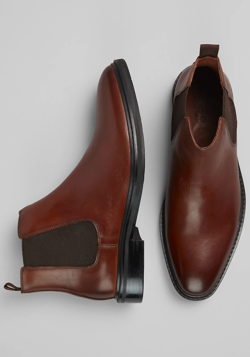 Vintage Foundry Men's Randall Chelsea Boots at Jos. A. Bank, Dark Tan