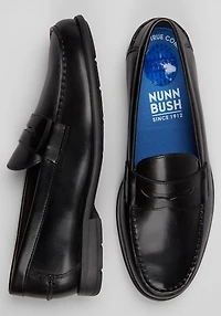 Nunn Bush Men's Drexel Moc Toe Penny Loafers at Jos. A. Bank, Black