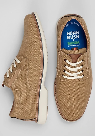 Nunn Bush Men's Otto Canvas Plain Toe Oxfords at Jos. A. Bank, Khaki/Tan
