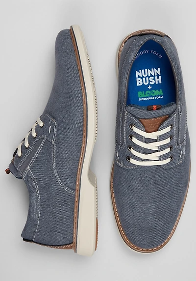Nunn Bush Men's Otto Canvas Plain Toe Oxfords at Jos. A. Bank, Blue Denim