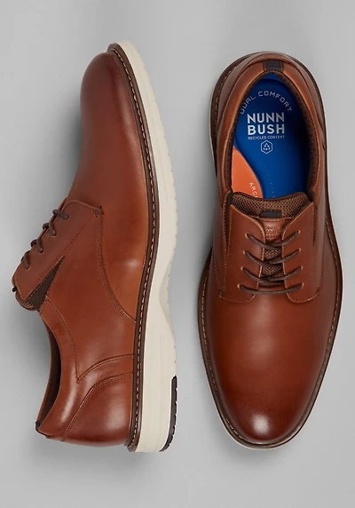 Nunn Bush Men's Griff Plain Toe Oxfords at Jos. A. Bank, Brown/Cognac Multi