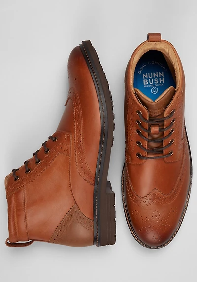 Nunn Bush Men's Odell II Wingtip Boots at Jos. A. Bank, Tan Cz Horse