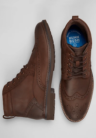 Nunn Bush Men's Odell II Wingtip Boots at Jos. A. Bank, Brown Cz Horse