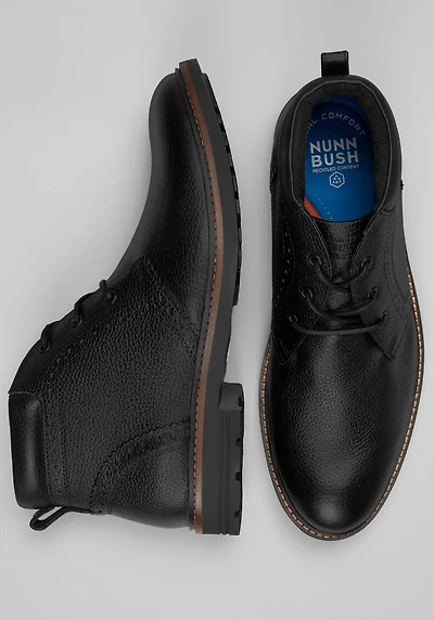Nunn Bush Men's Ozark II Plain Toe Chukkas at Jos. A. Bank, Black Tumble