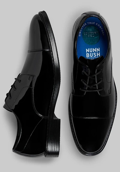 Nunn Bush Men's Centro Flex Formal Cap Toe Oxfords at Jos. A. Bank, Black Patent