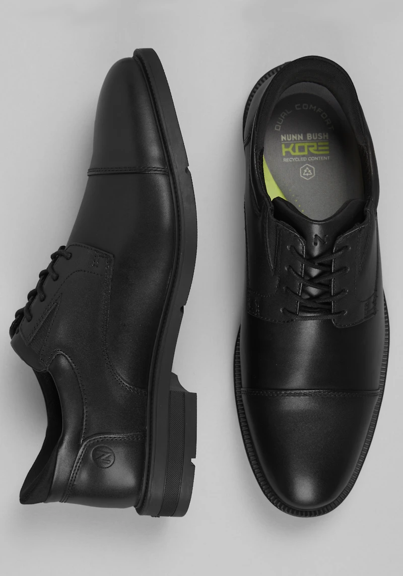 Nunn Bush Men's KORE EZ Icon Cap Toe Oxfords at Jos. A. Bank, Black