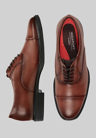 Rockport Men's Keefe Cap Toe Oxfords at Jos. A. Bank, Brown/Med Natural